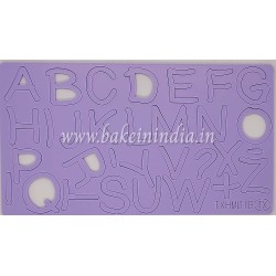 Funky Alphabet Shape Capital Letter Acrylic DIY Stamp Embossed Fondant Cake Decorating