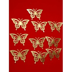 Cake Decor 10 pcs Golden Butterfly Happy Birthday Theme Paper Topper For Cake And Cupcake Cake Decor 10 pcs Golden Butterfly Happy Birthday Theme Paper Topper For Cake And Cupcake