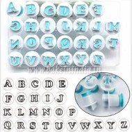 26pcs Push Easy Upper Case Alphabet Letter Cookie Cutter Fondant Cutters