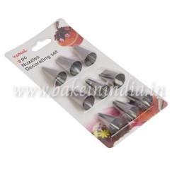 9 Pcs Icing Piping Nozzles Set Cake Sugar Craft Decorating Nozzle Tool Set (Set of 9) 9 Pcs Icing Piping Nozzles Set Cake Sugar Craft Decorating Nozzle Tool Set (Set of 9)