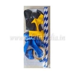 Decorative Balloons For Party (set of yellow, blue, black )