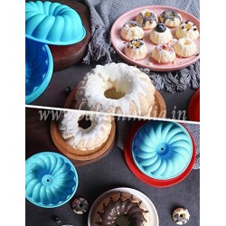 Fine Decor Silicone Bundt Cake Pan – Nonstick Round Fluted Cake Mold 5 Inch – Tube Cake Pan Silicone Baking Mould Fine Decor Silicone Bundt Cake Pan – Nonstick Round Fluted Cake Mold 5 Inch – Tube Cake Pan Silicone Baking Mould