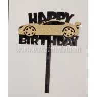 Car Happy Birthday Cake Topper/ Pack of 1