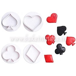 4Pcs Set Casino Playing Cards Suit Plastic Fondant Cookie Cutters Set Cake Decorating Tool 4Pcs Set Casino Playing Cards Suit Plastic Fondant Cookie Cutters Set Cake Decorating Tool