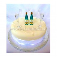 Champagne Bottle Shape Wax Candles for Birthday Parties