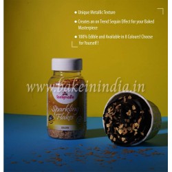 Edible Sparkling Flakes -30gm (Gold) Edible Sparkling Flakes -30gm (Gold)