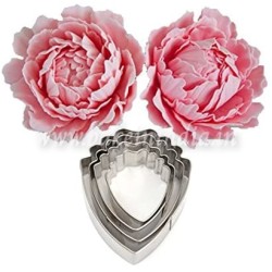 7pcs Peony Flower Stainless Steel Fondant Cutter 7pcs Peony Flower Stainless Steel Fondant Cutter