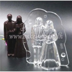 3D Wedding Couple Chocolate Mold Cake Decorating (Polycarbonate) 3D Wedding Couple Chocolate Mold Cake Decorating (Polycarbonate)