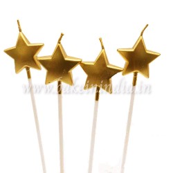 Star Candles Golden Theme for Cake Decoration Star Candles Golden Theme for Cake Decoration