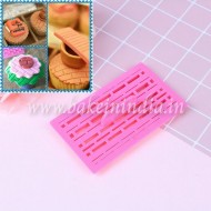 Brick Wall Impression Emboss Mat Cutter Fondant Cake Decorating