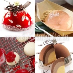 6-Cavity Half Circle Baking Mould, Cake Baking Mould, 6-Cavity Half Circle Baking Mould, Cake Baking Mould,