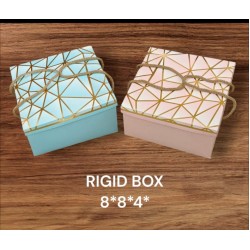 rigid box with handle (8*8*4) pack of 5pcs