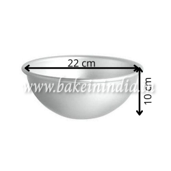 Aluminium Half Round Cake Mould (Dome Shape) Pan 3D Mould 8 Inch