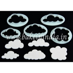 Cloud Shape Fondant Cutter & Sugarcraft Cake Decorating 5-Pieces Set