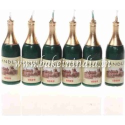 Champagne Bottle Shape Wax Candle For Cake Decoration Champagne Bottle Shape Wax Candle For Cake Decoration