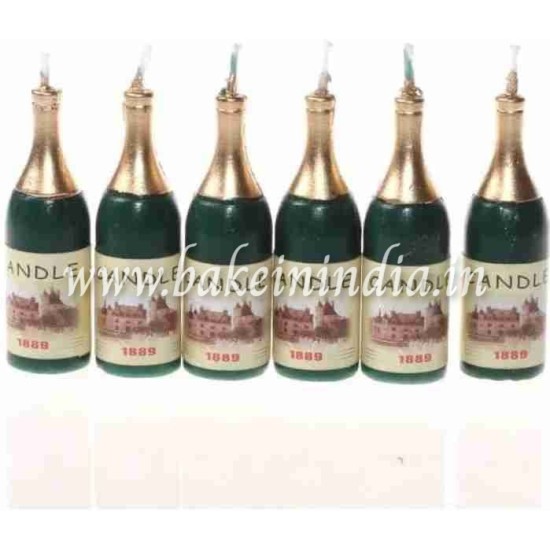 Champagne Bottle Shape Wax Candle For Cake Decoration