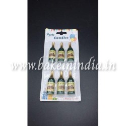 Champagne Bottle Shape Wax Candle For Cake Decoration