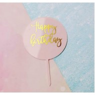 party Port Pink Happy birthday Topper decorations  
