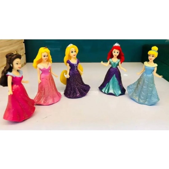 Cake Decor 5 pcs Princess Happy Birthday Theme Paper Topper For Cake And Cupcake