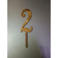 Number 2 Cake Topper For Birthday And Anniversary