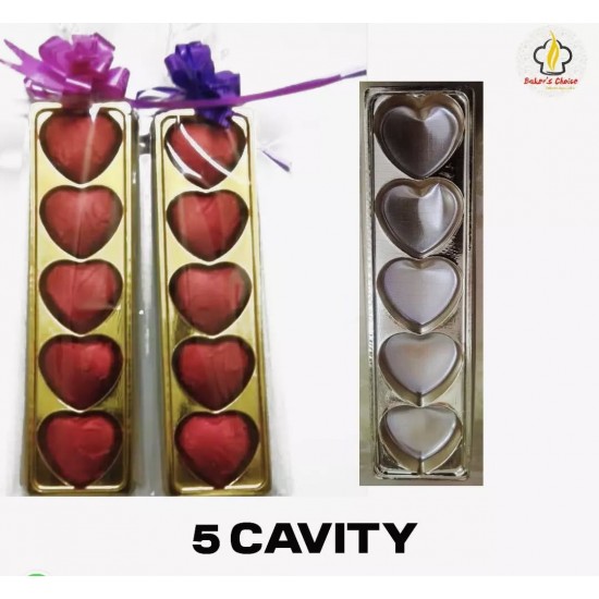chocolate box 5 cavity (pack of 10pcs. )