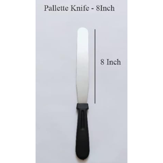 Palette Knife | Steel Icing Spatula | Cake Knife | Cream Icing Frosting Spatula | Baking Kitchen Pastry Cake Decoration Tool. (8 INCH, Straight) Palette Knife | Steel Icing Spatula | Cake Knife | Cream Icing Frosting Spatula | Baking Kitchen Pastry Cake Decoration Tool. (8 INCH, Straight)