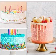 Stencil for Cake Decoration - Cake Stencils Design Templates Cake Printing Hollow lace, Decorating Baking Stencils Sheet for Sides Cake