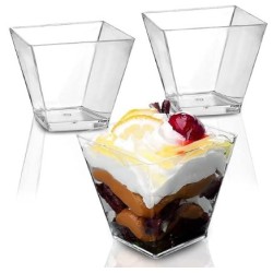 160Ml Pl (Pack Of 50) Transparent Pudding Dessert Cup - 160Ml Pl (Pack Of 50) Transparent Pudding Dessert Cup -