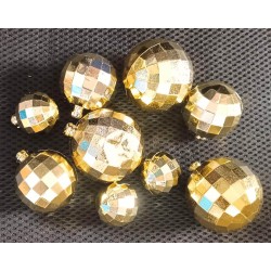 DISCO BALL CAKE DECORATION GOLDEN