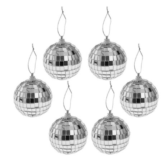 9 PCs Mirror Faux Balls Cake Topper - Gold