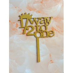 1/2 WAY TO ONE CAKE TOPPER  HALF A YEAR PARTY DECORS 1/2 WAY TO ONE CAKE TOPPER  HALF A YEAR PARTY DECORS