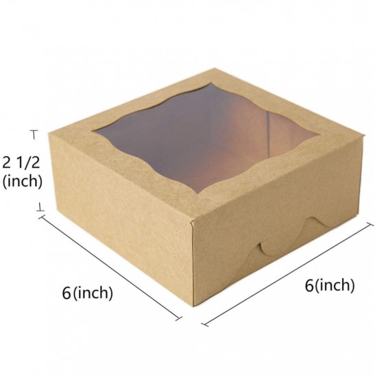 4 BROWNIE size 6x6x2 Cardboard Gift Packaging 4 BROWNIE size 6x6x2 Cardboard Gift Packaging
