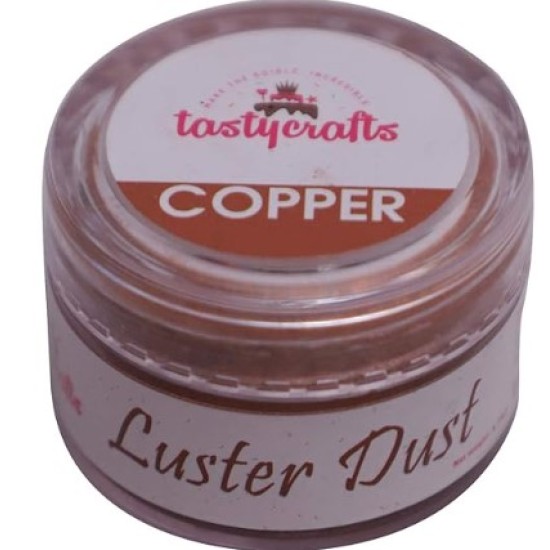 Tasty crafts Luster Dust | COPPER Pearl Dust | Edible Product for Cake Décor | Sparkling Effect | topping | Glittering Shiner Dust | For Decorative Tasty crafts Luster Dust | COPPER Pearl Dust | Edible Product for Cake Décor | Sparkling Effect | topping | Glittering Shiner Dust | For Decorative