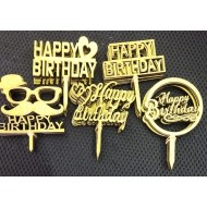 Happy Birthday Cake Topper/ Pack of 10