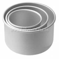 Aluminium Baking Round Cake Pan/Mould - 6'' x 7'' x 8'' Diameter x 4" Height for 1kg /1.5kg /2kg Cake (Set of 3 Pieces) Aluminium Baking Round Cake Pan/Mould - 6'' x 7'' x 8'' Diameter x 4" Height for 1kg /1.5kg /2kg Cake (Set of 3 Pieces)