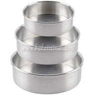 Aluminium 6,7& 8 inches Diameter and 3 Inches Height Round Cake Mould for OVENS (Set of 3 Pcs).