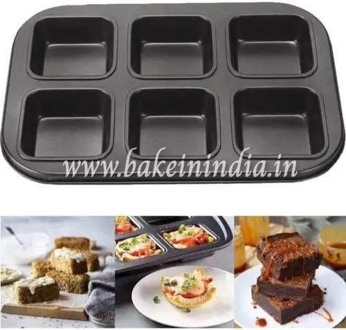 Brownie Cake Tray, Non-Stick Square Muffin Pan Blondie Bakeware,