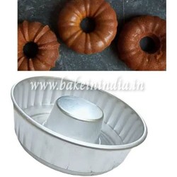 Bundt Cake Mould Ring Cake Volcano Pan Fluted Tube Aluminium| 6 Inch (Diametre)