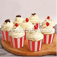 Round Paper Cups(Small) for Cup Cake Microwave or Oven Tray Safe (Random color) – Pack of 50