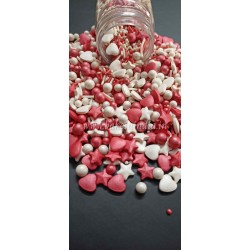 Heart Glamour Edible Cake Decoration Sprinkles , 100g