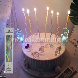 Twisted Cake Candles , Birthday Cake Candle, Romantic Cake Candles( 6 pcs), Twisted Cake Candles , Birthday Cake Candle, Romantic Cake Candles( 6 pcs),