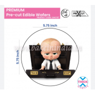 Tastycrafts Pre-Cut Wafer Paper | Stick-on Cake décor | Boss Baby