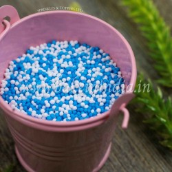 White & Blue Edible Cake Decoration Sprinkles (Small), 100g