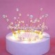 Crown Cake Topper For Birthdays And Anniversaries (Golden white Color)