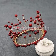 Crown Cake Topper Wedding, Birthday Cake Decoration , Red