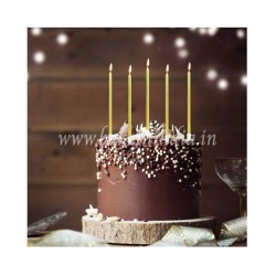 Golden Metallic Candle Pack of 6 pcs for Cake Golden Metallic Candle Pack of 6 pcs for Cake