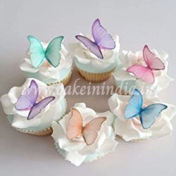 Tastycrafts Pre-Cut Wafer Paper | Stick-on Cake decor | Pastel Butterfly | Small – 20 Pcs (Pack of 1) Tastycrafts Pre-Cut Wafer Paper | Stick-on Cake decor | Pastel Butterfly | Small – 20 Pcs (Pack of 1)