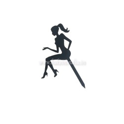 Girl Sitting Cake Topper Girl Sitting Cake Topper