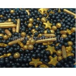 Golden Mid Night Fancy Edible Cake Decoration Sprinkles, 100g