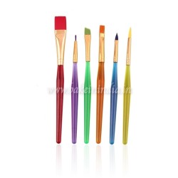 Set of 6 Different Sizes Synthetic Flat Paint Brush for Oil Set of 6 Different Sizes Synthetic Flat Paint Brush for Oil